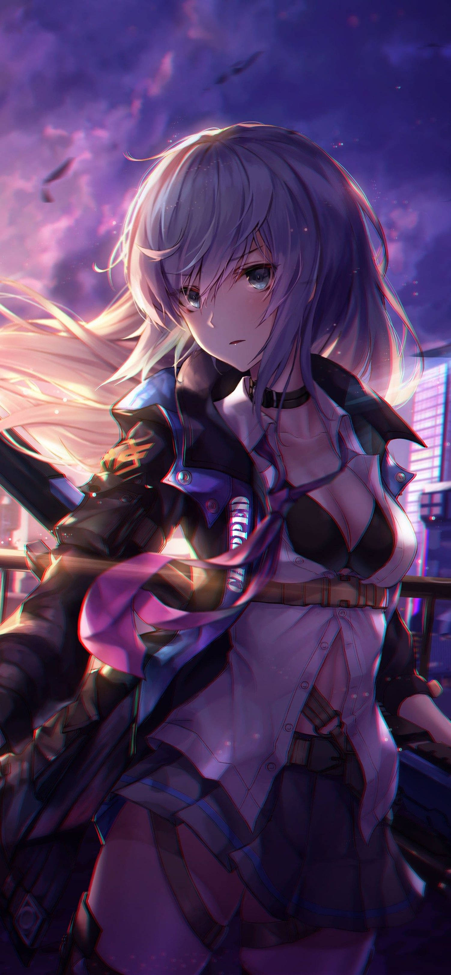 4k Anime Iphone Warrior Girl Background
