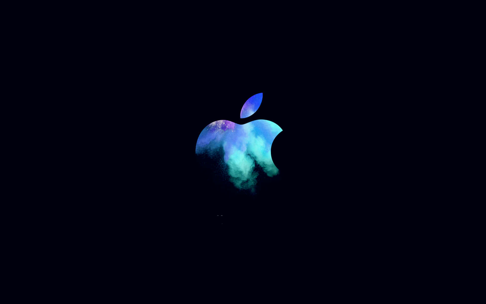 4k Apple In Blue Background