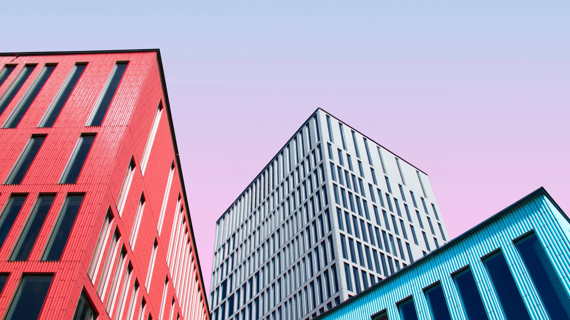 4k Architecture Colorful Buildings Background