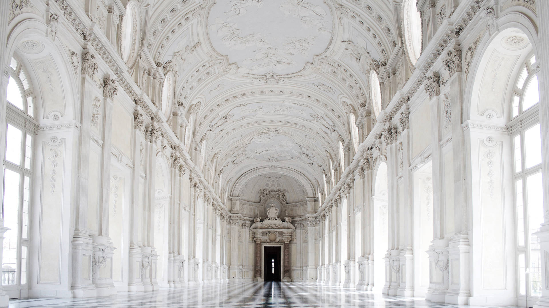 4k Architecture La Venaria Reale Interior Background