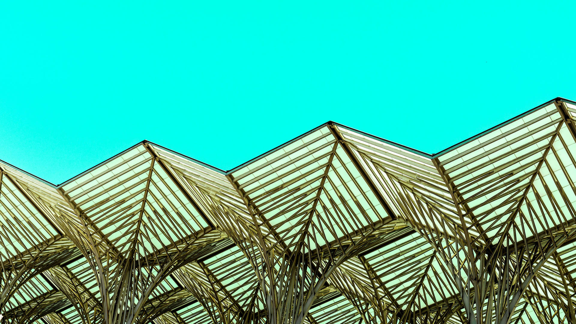 4k Architecture Metal Abstract Roof Background