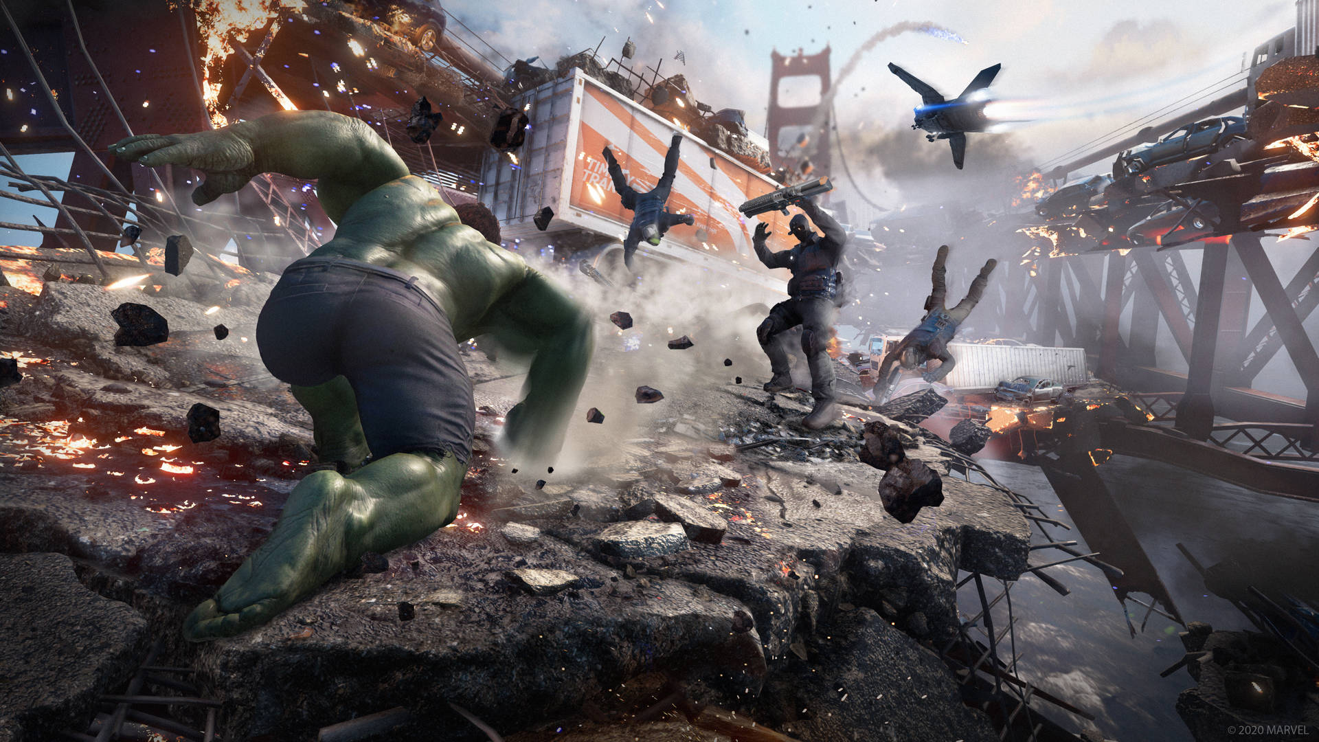 4k Avengers Hulk Smash Background