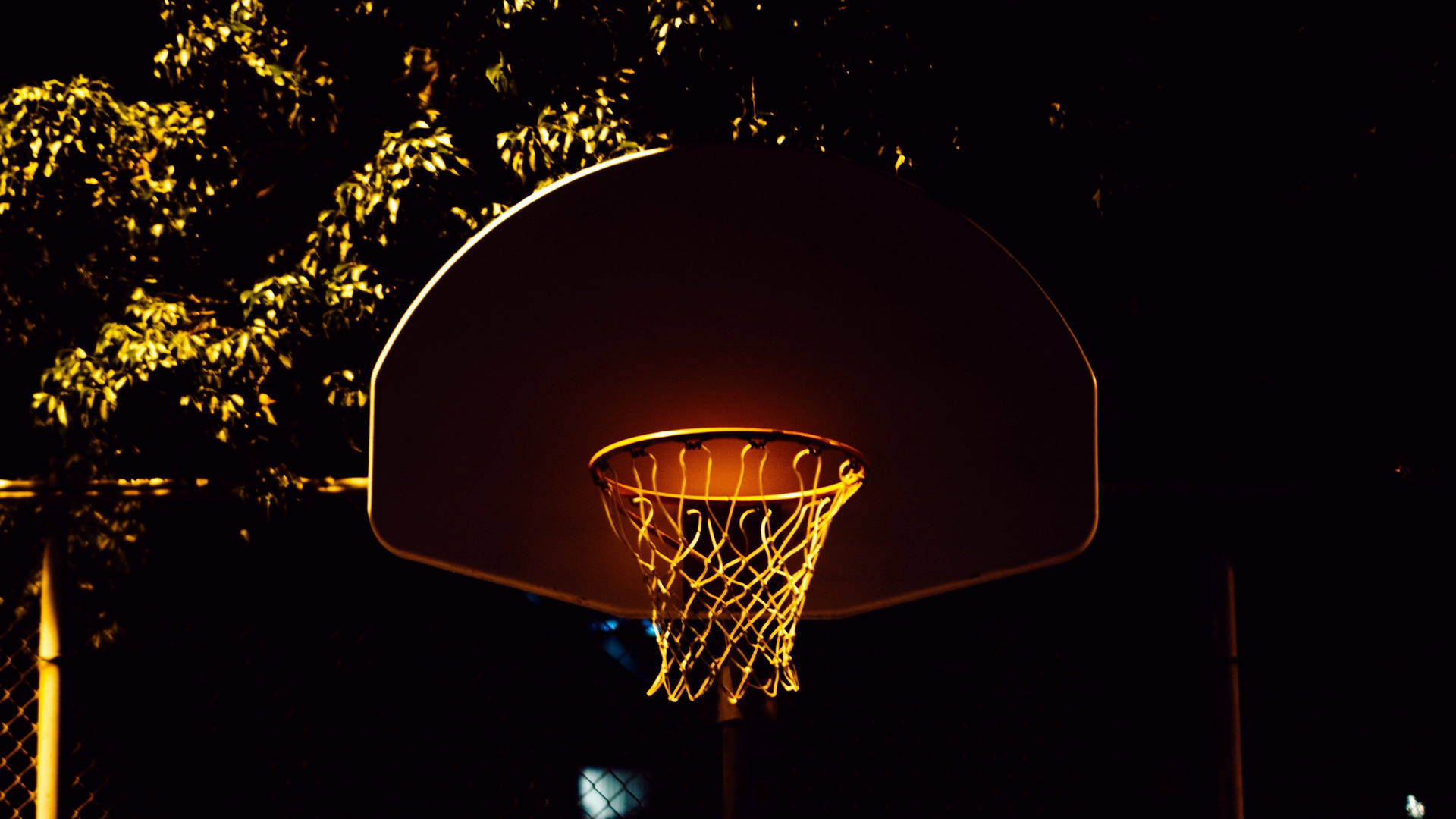 4k Basketball Glowing Ring Background