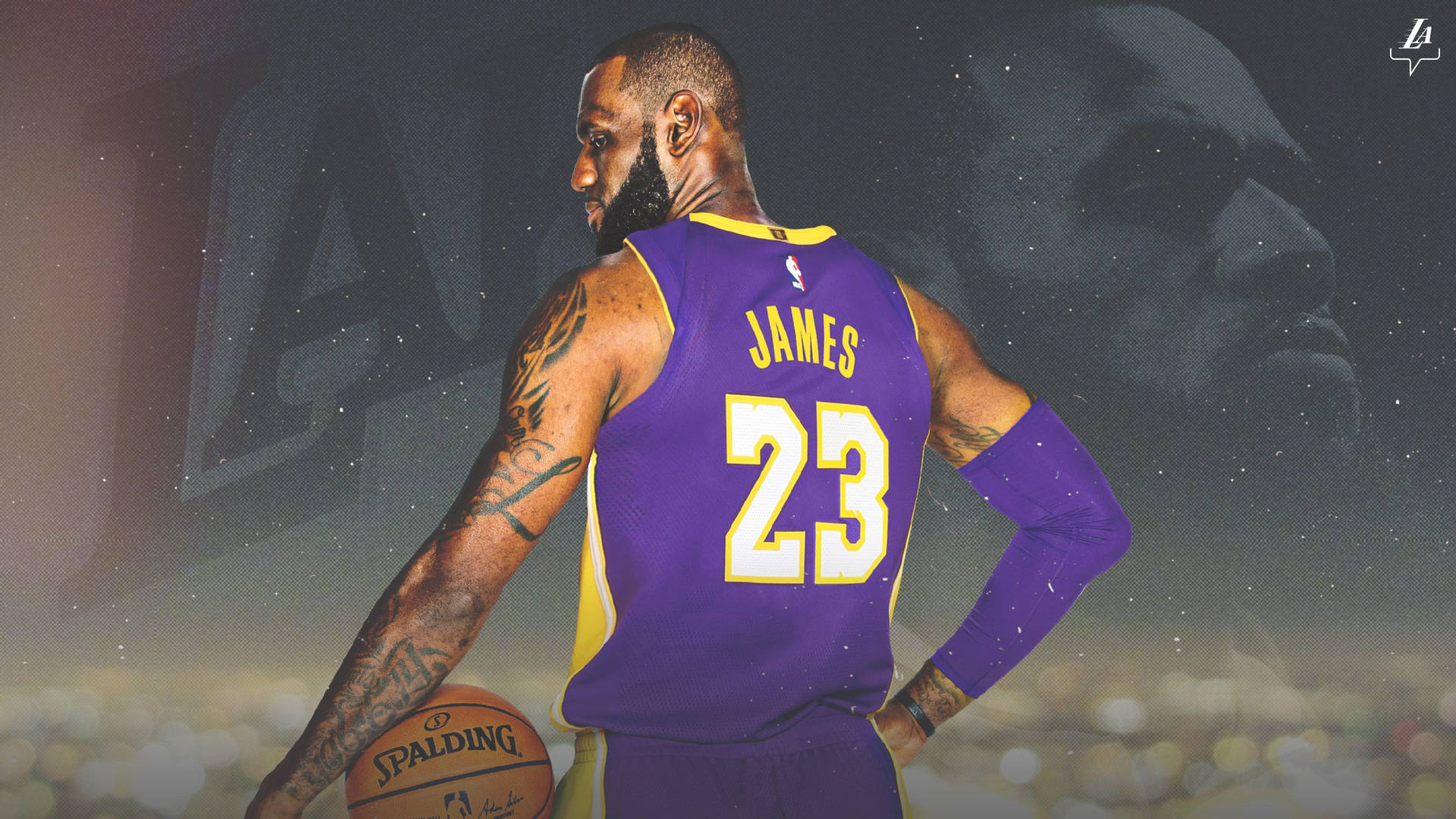 4k Basketball Lebron In Lakers Jersey Background
