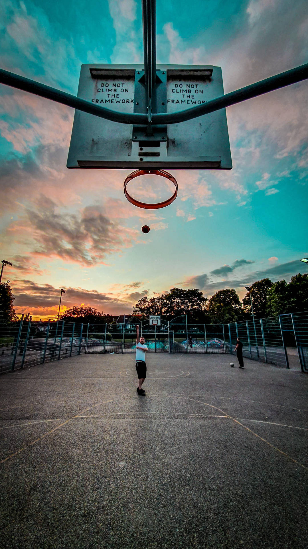 4k Basketball Outdoor Court Background