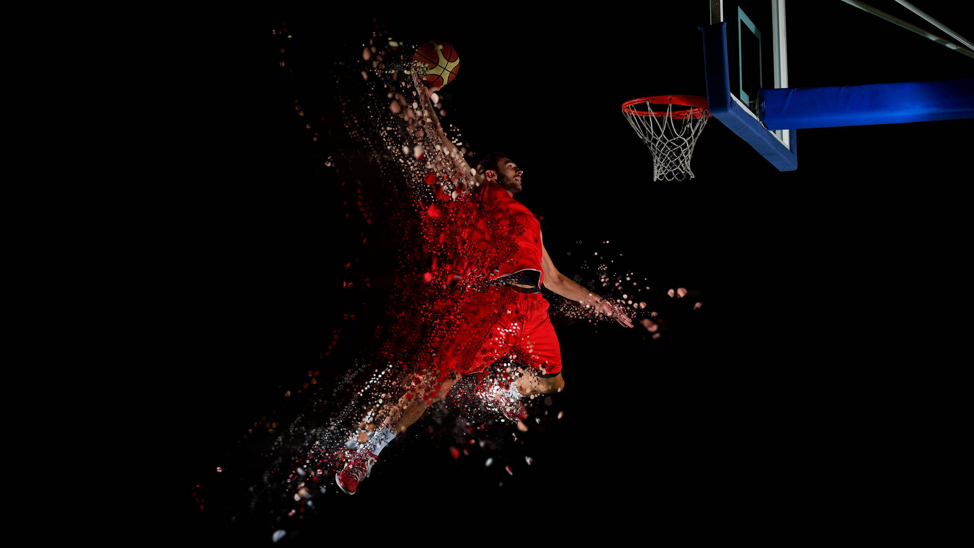 4k Basketball Player Dunking Background