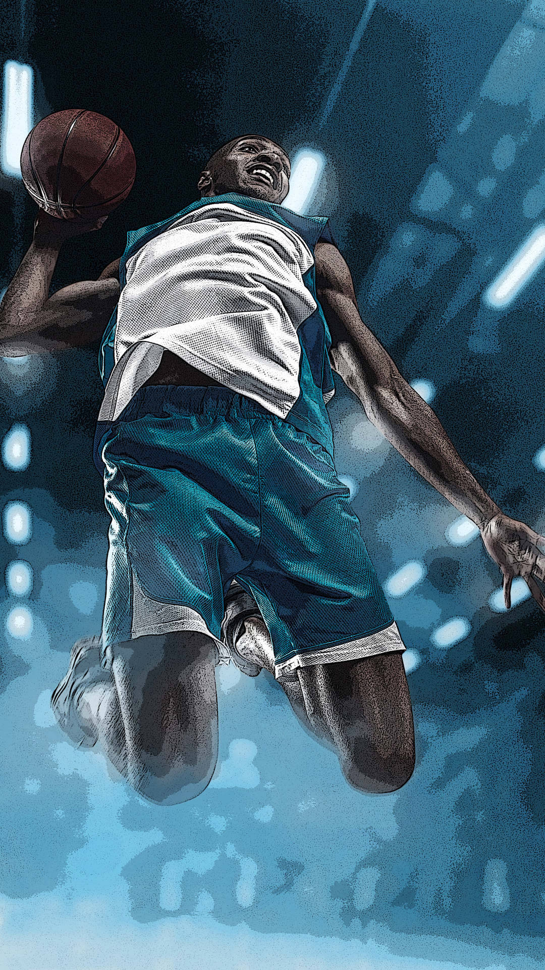 4k Basketball Player Illustration Background