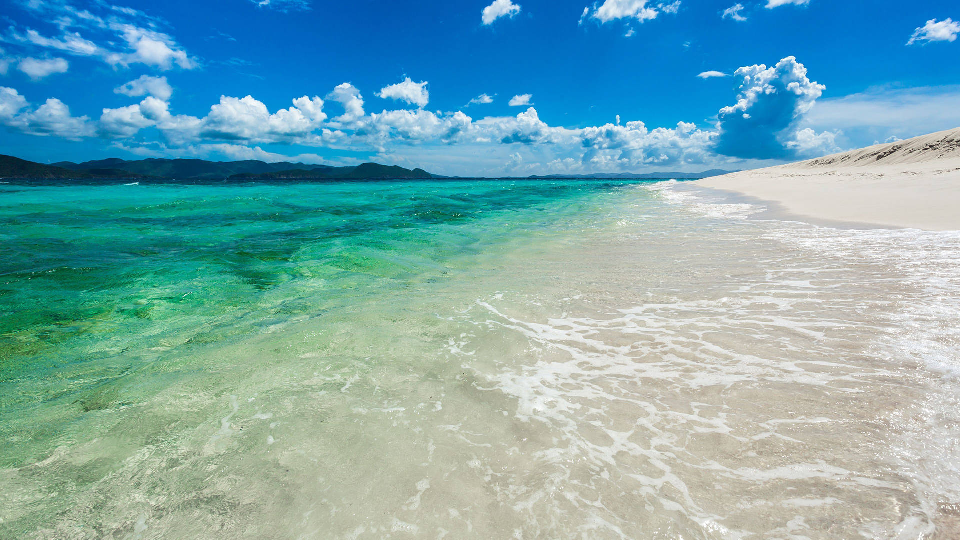 4k Beach With Bubble Background