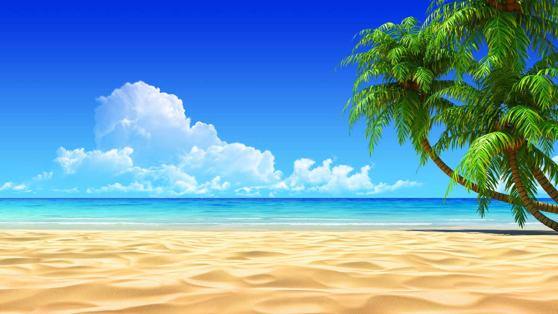 4k Beach With Pure Sand Background