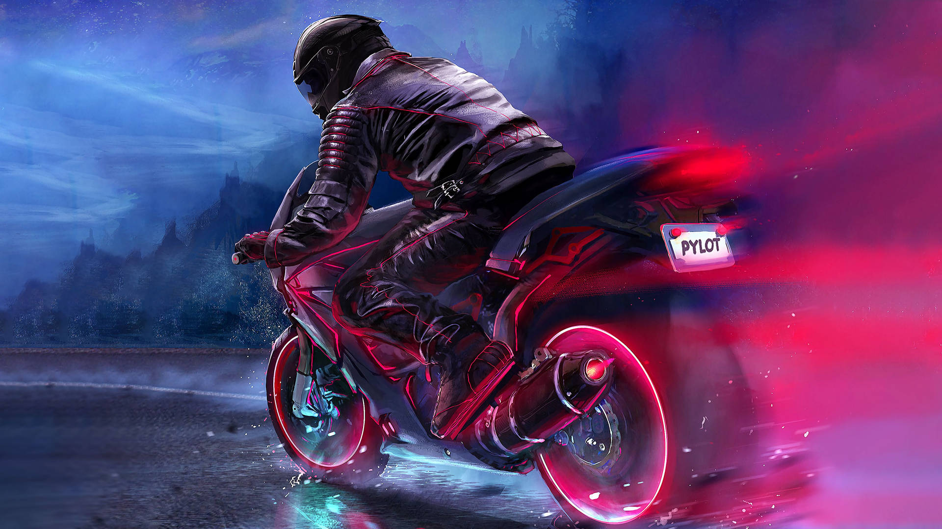 4k Bike Pylot Artwork