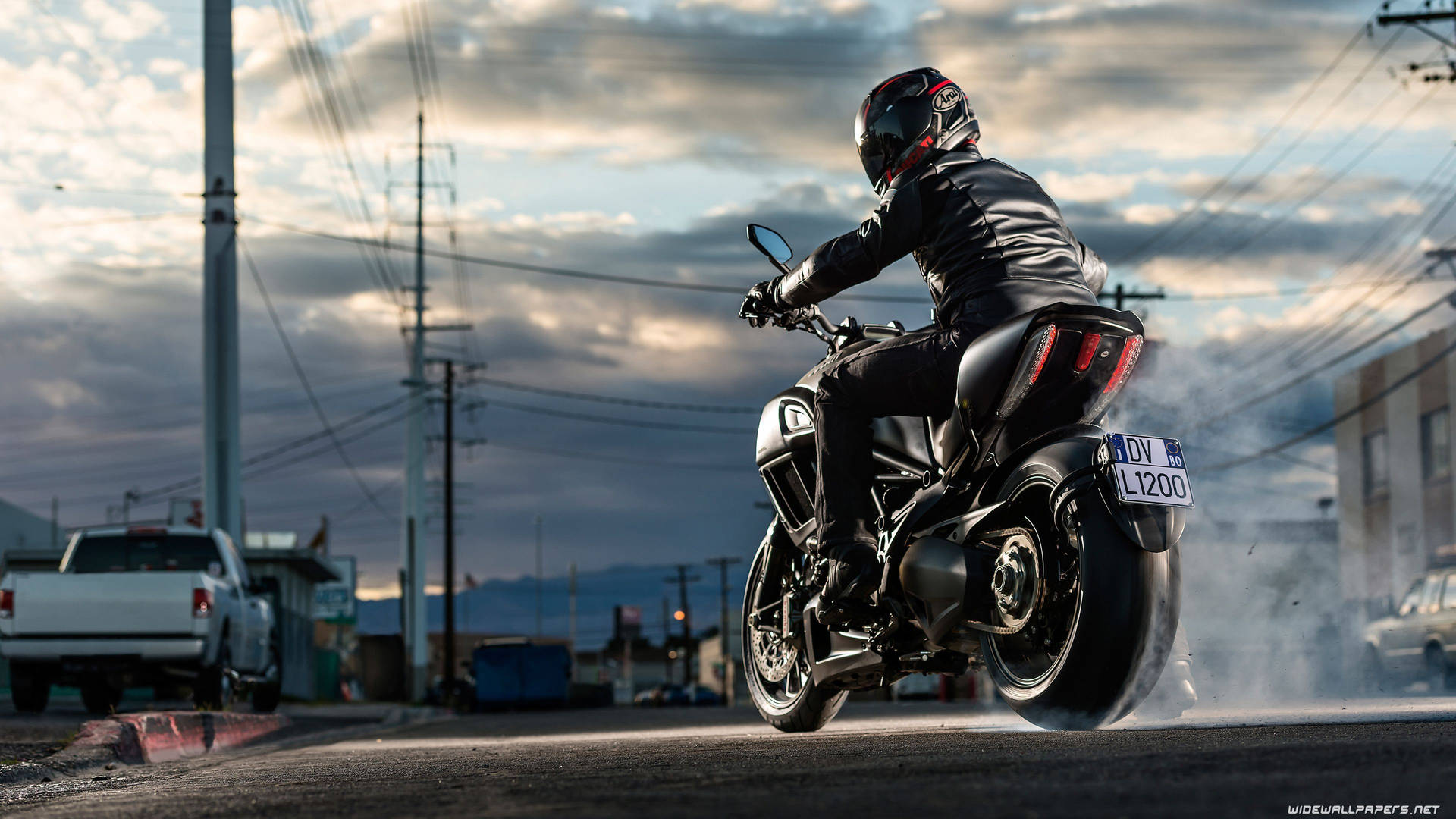 4k Bike Rider On A Ducati Background