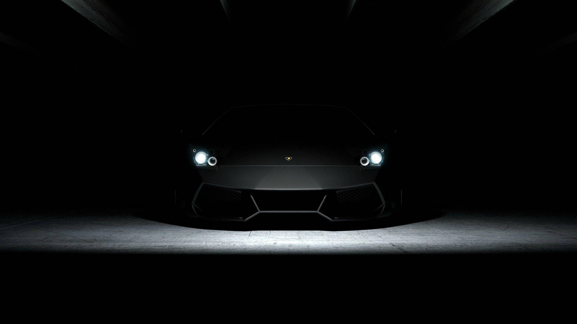 4k Black Car In Darkness Background
