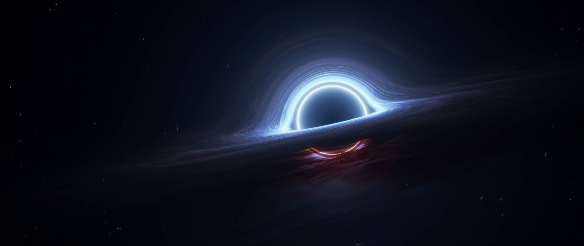 4k Black Hole Blue Event Horizon Background