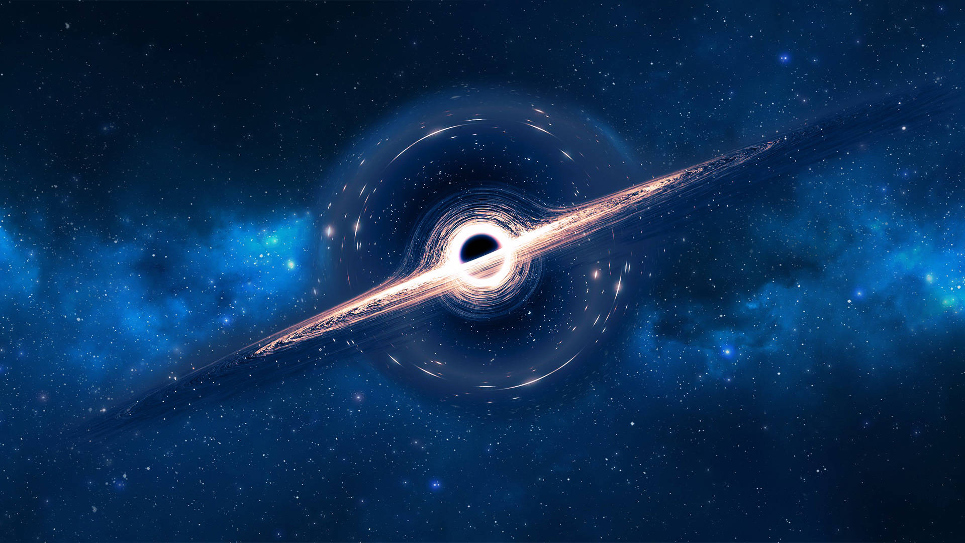 4k Black Hole Blue Galaxy