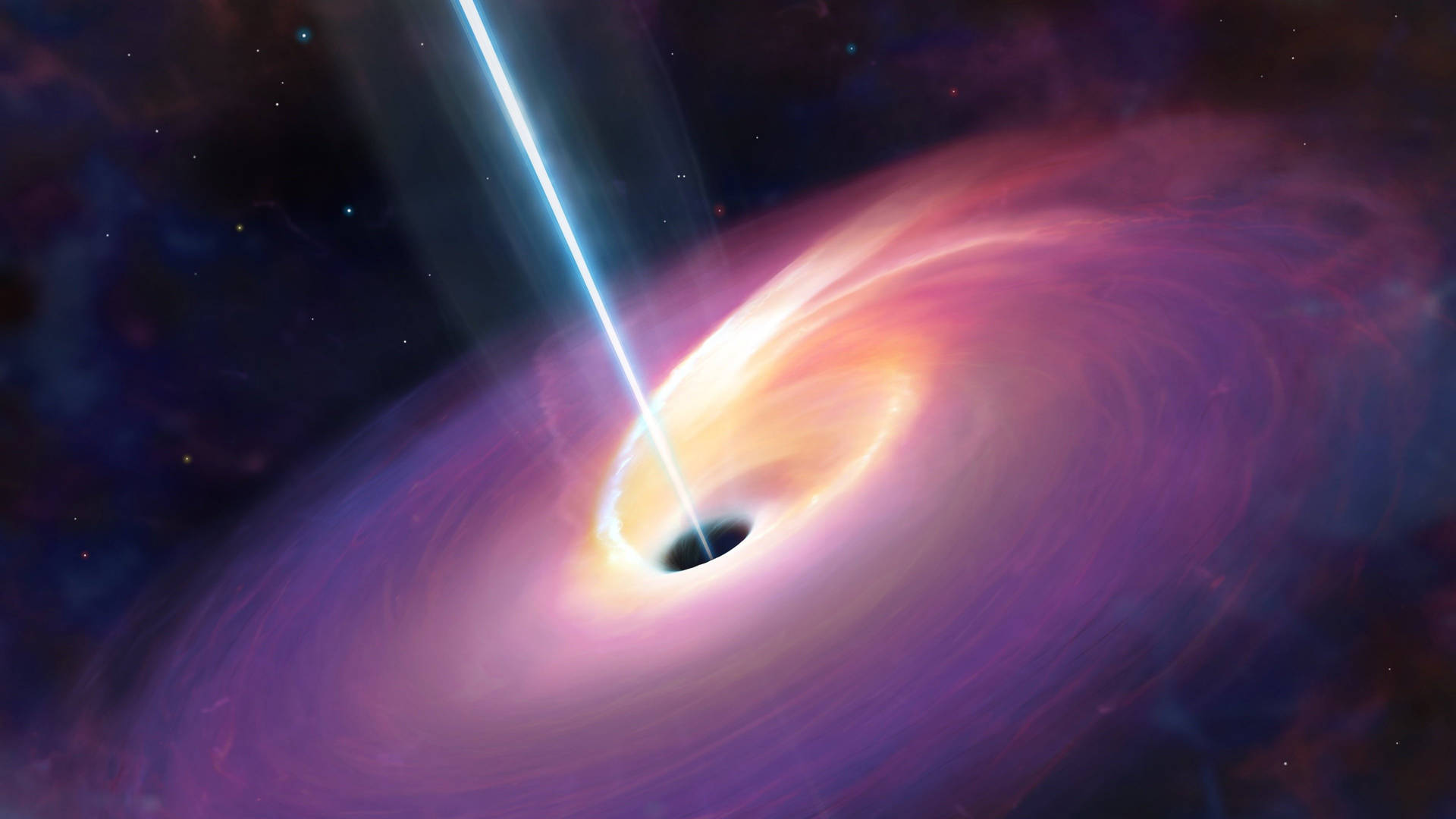 4k Black Hole Pink Disc Background