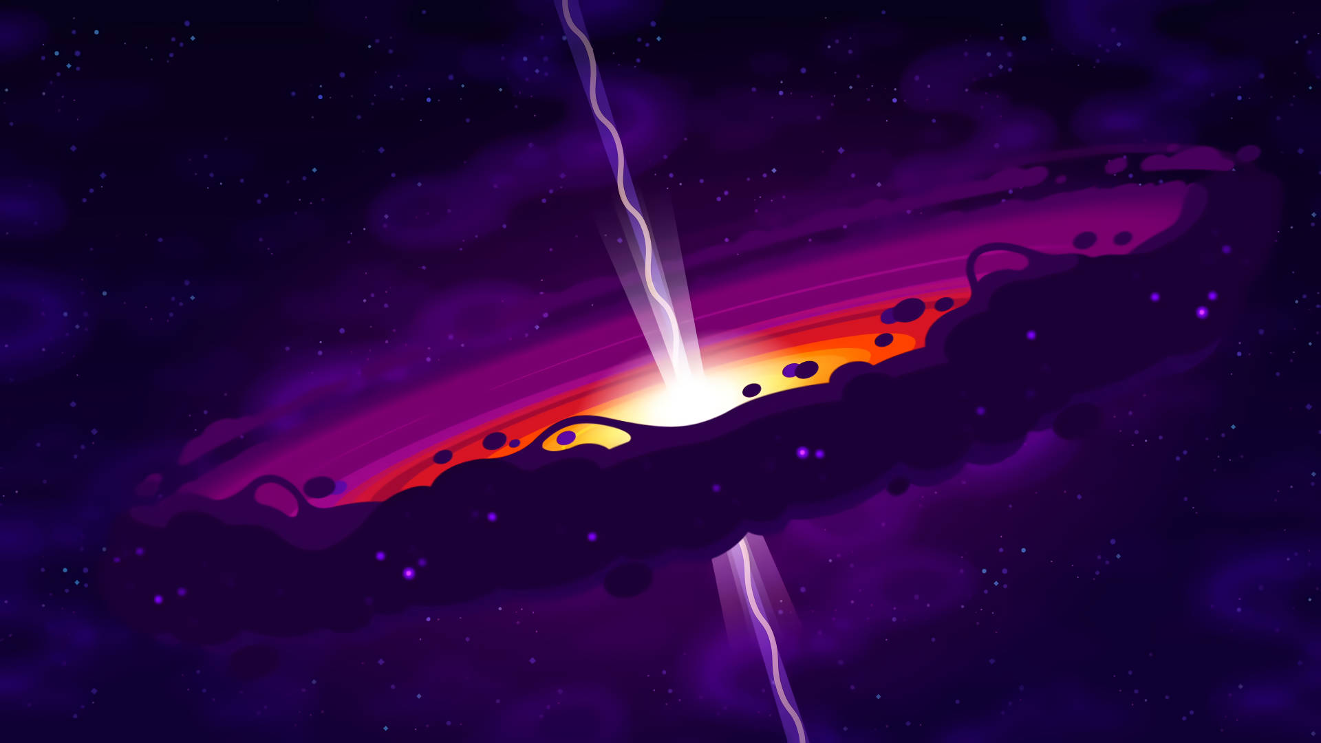 4k Black Hole Violet Illustration Background