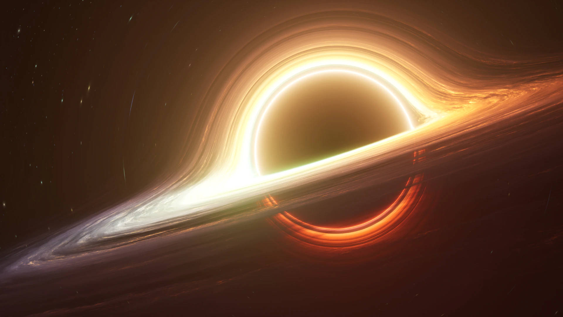 4k Black Hole With Bright Horizon Background