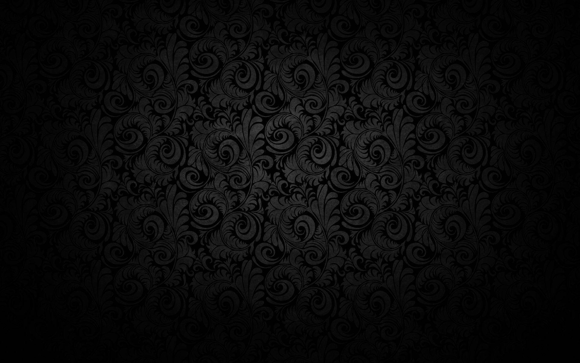 4k Black Screen With Vintage Pattern Background