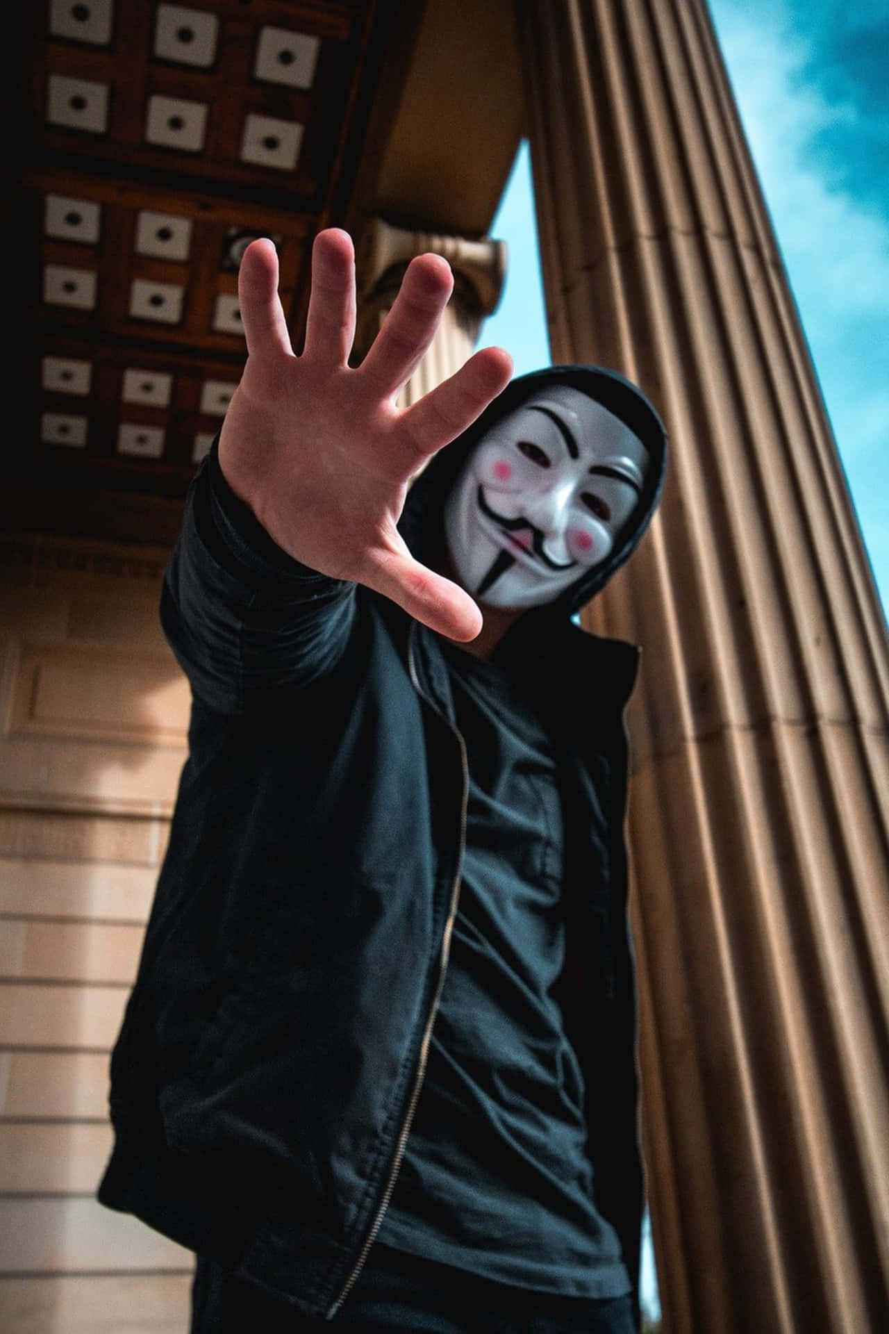 4k Boys Attitude With Anonymous Hacker Mask Background