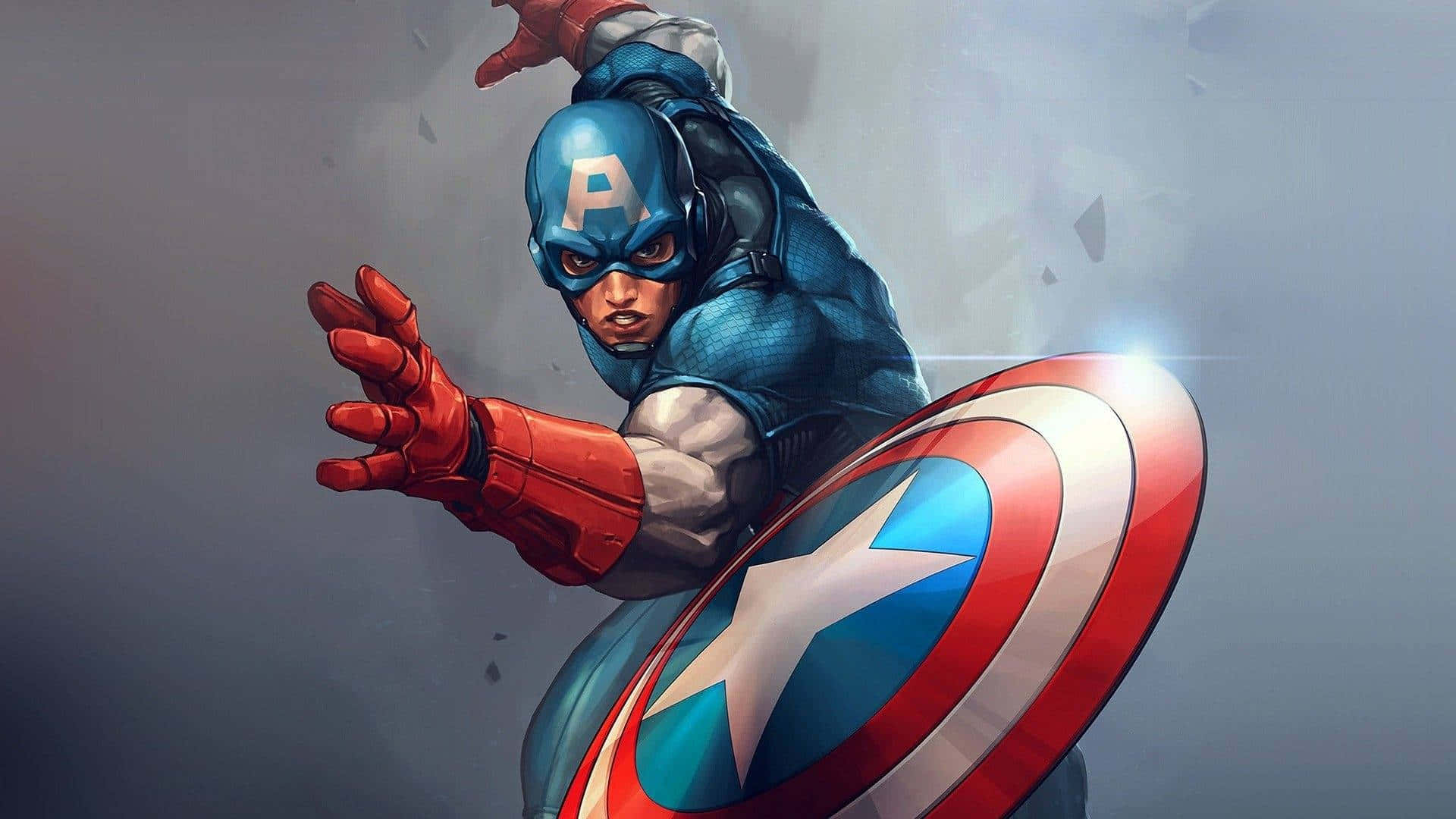 4k Captain America Cartoon Character