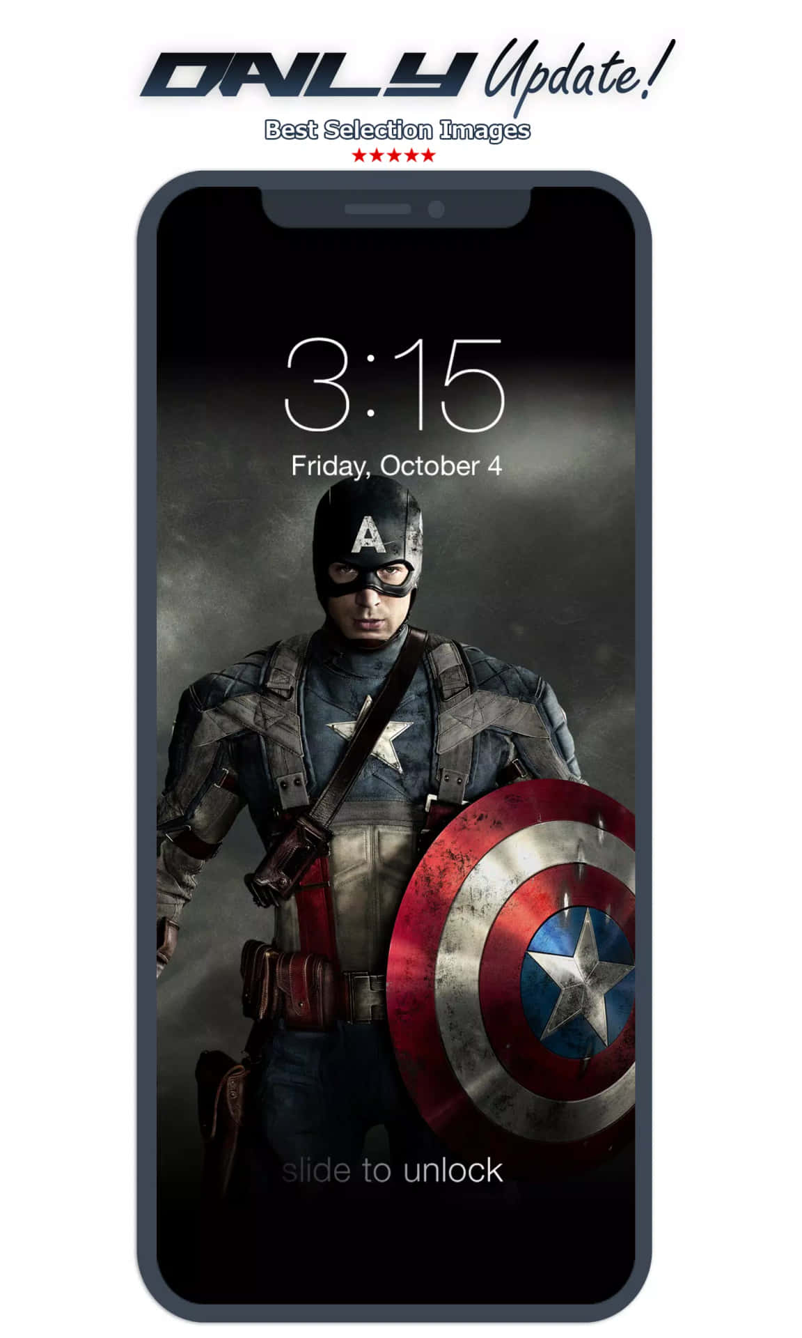 4k Captain America Lock Screen