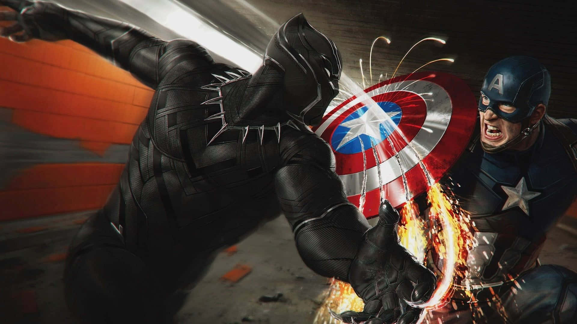 4k Captain America Vs Black Panther