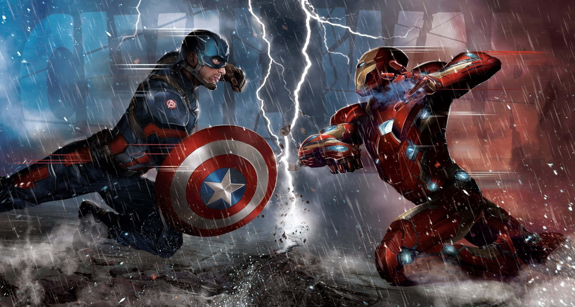 4k Captain America Vs Iron Man