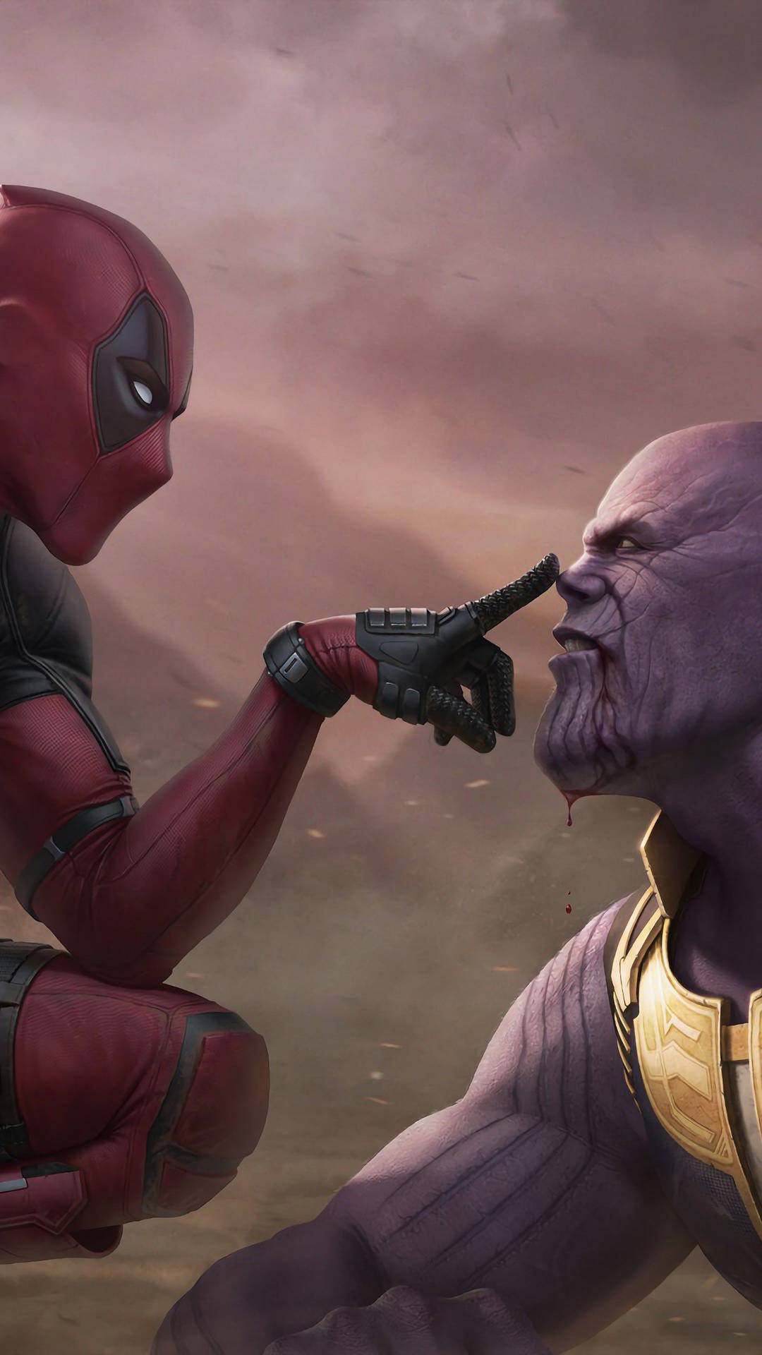 4k Deadpool And Thanos Background