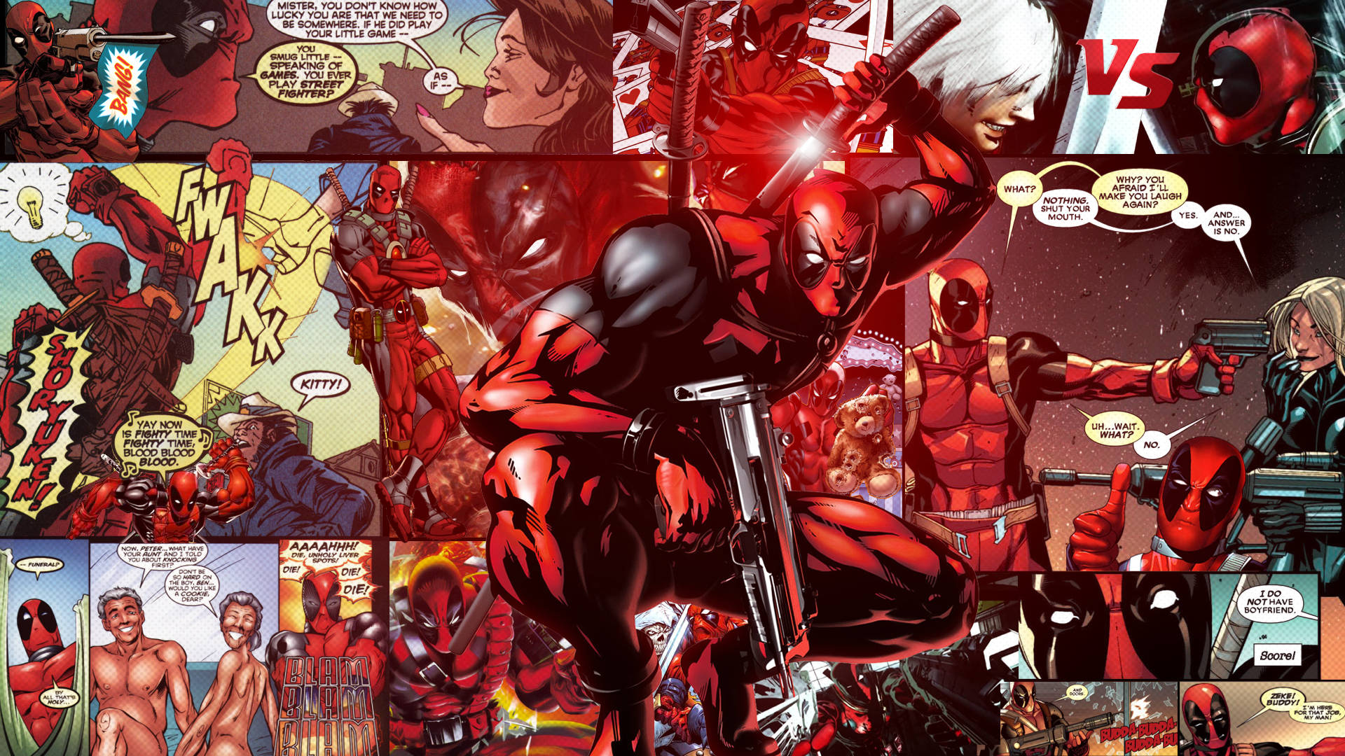 4k Deadpool Comic Artwork Background