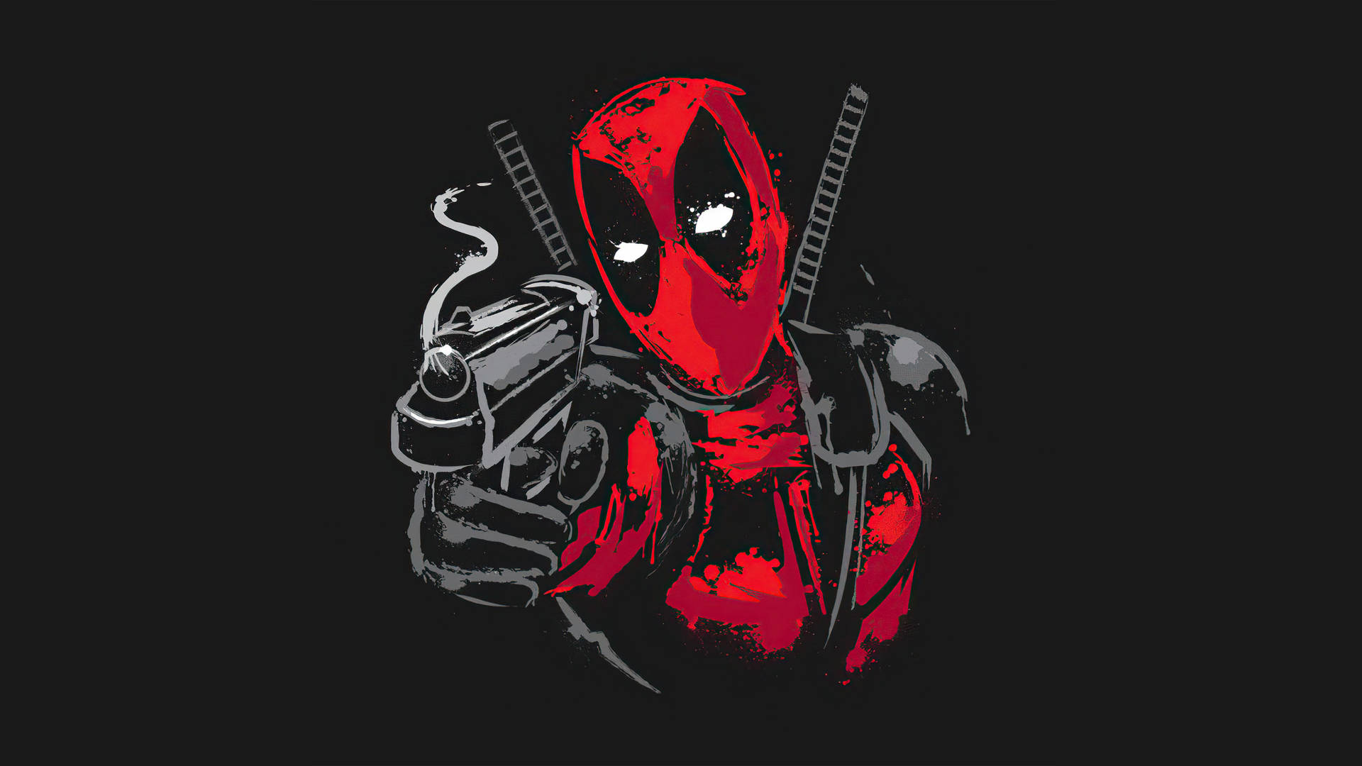 4k Deadpool Minimalist Vector Background