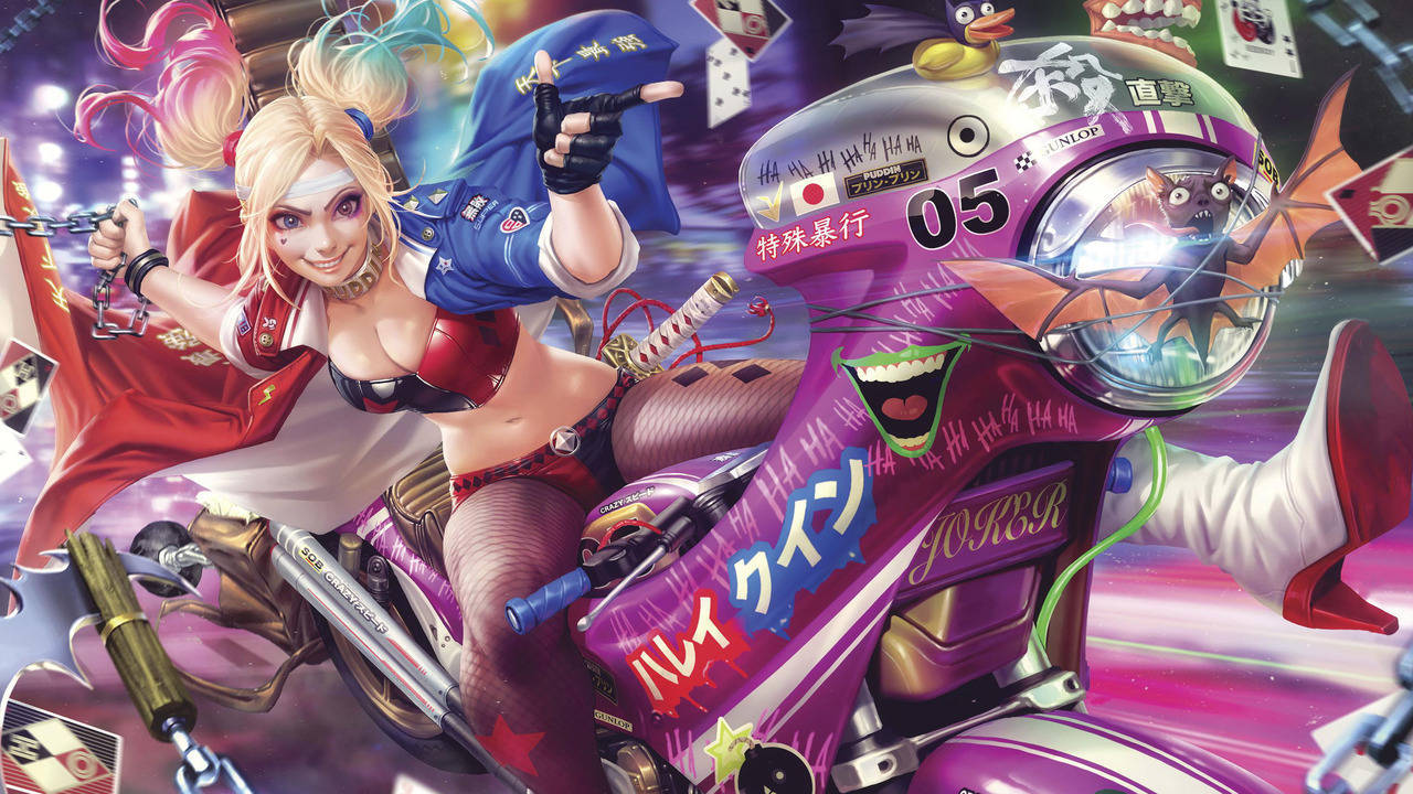 4k Digital Fan Art Of Harley Quinn Background