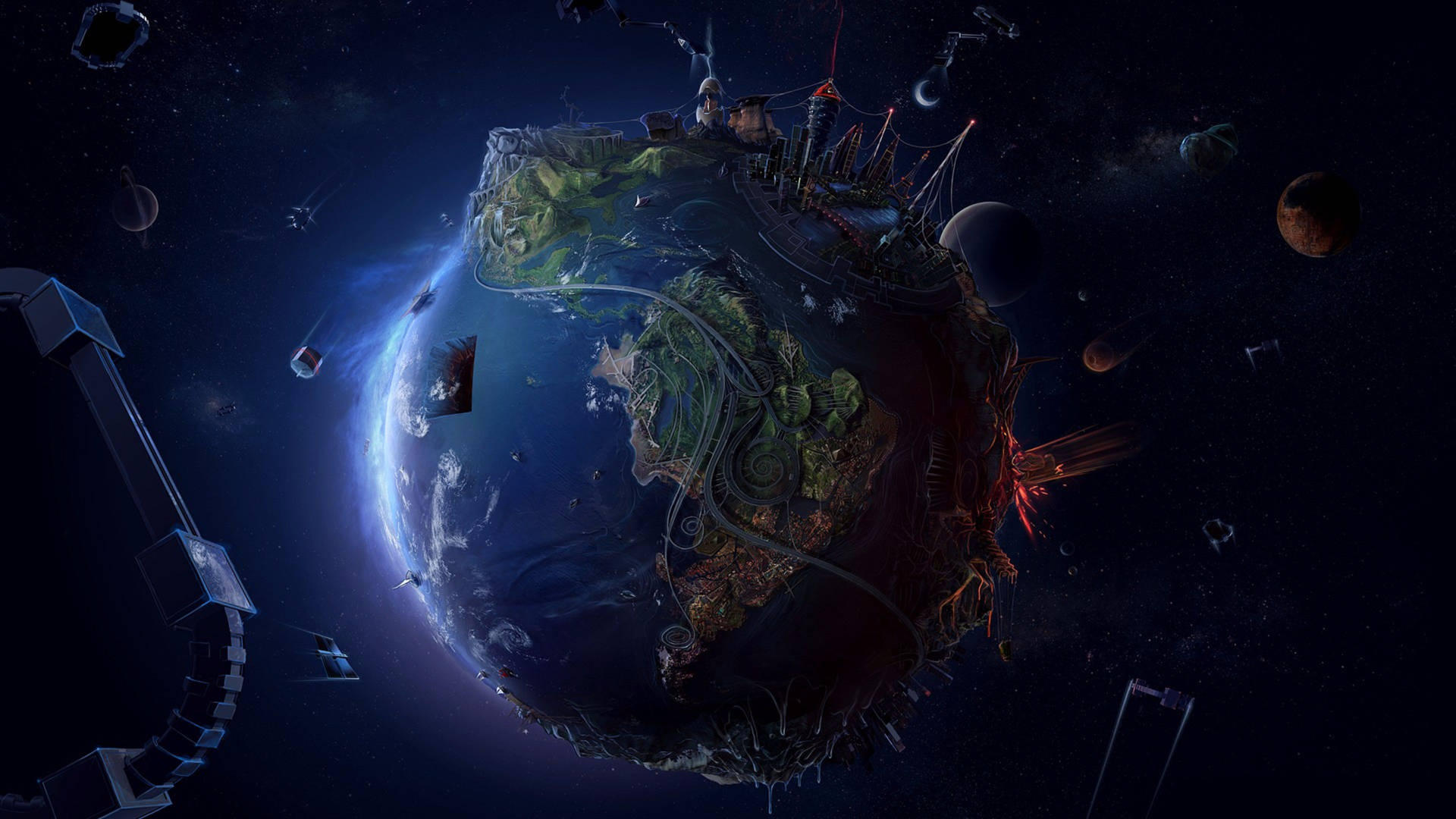 4k Earth 3d Graphic Background