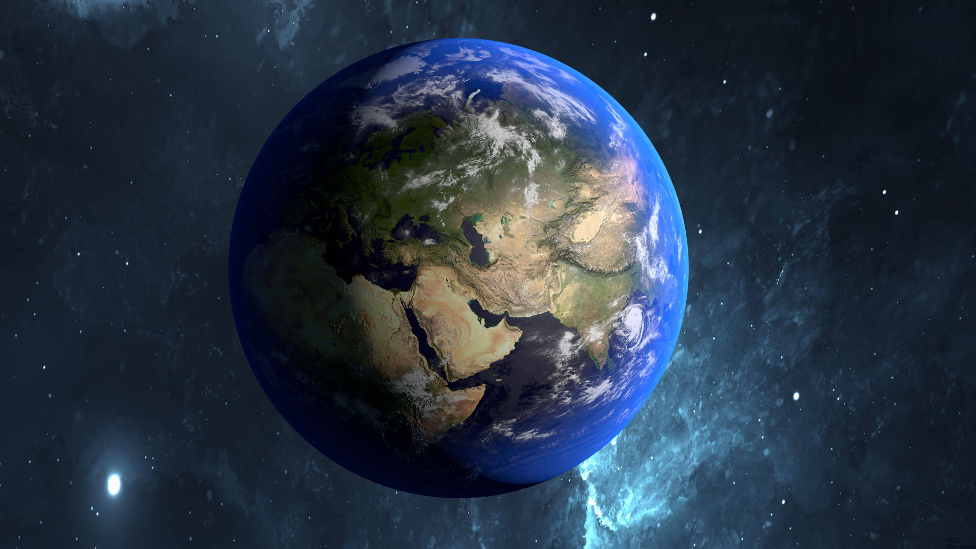 4k Earth Blue Planet Background