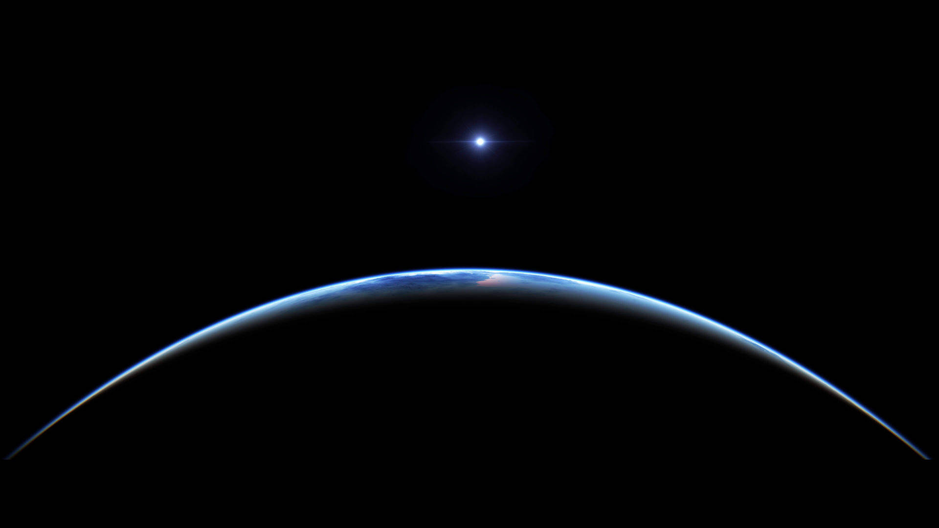 4k Earth Crescent Perspective Background