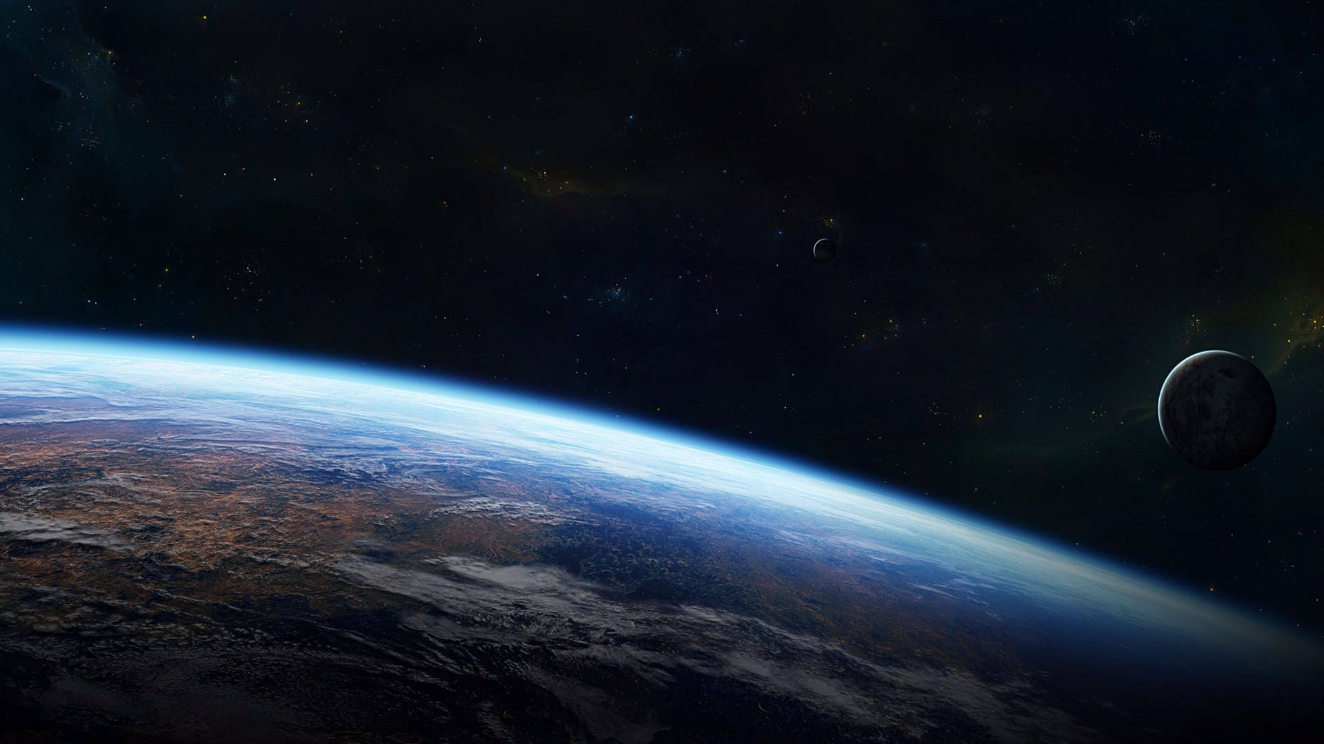 4k Earth Distant View Background