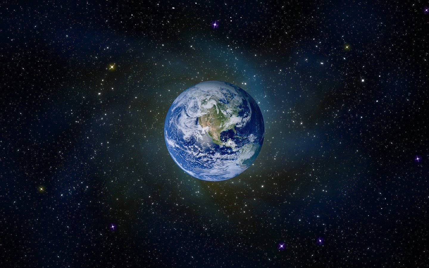 4k Earth In Universe Background