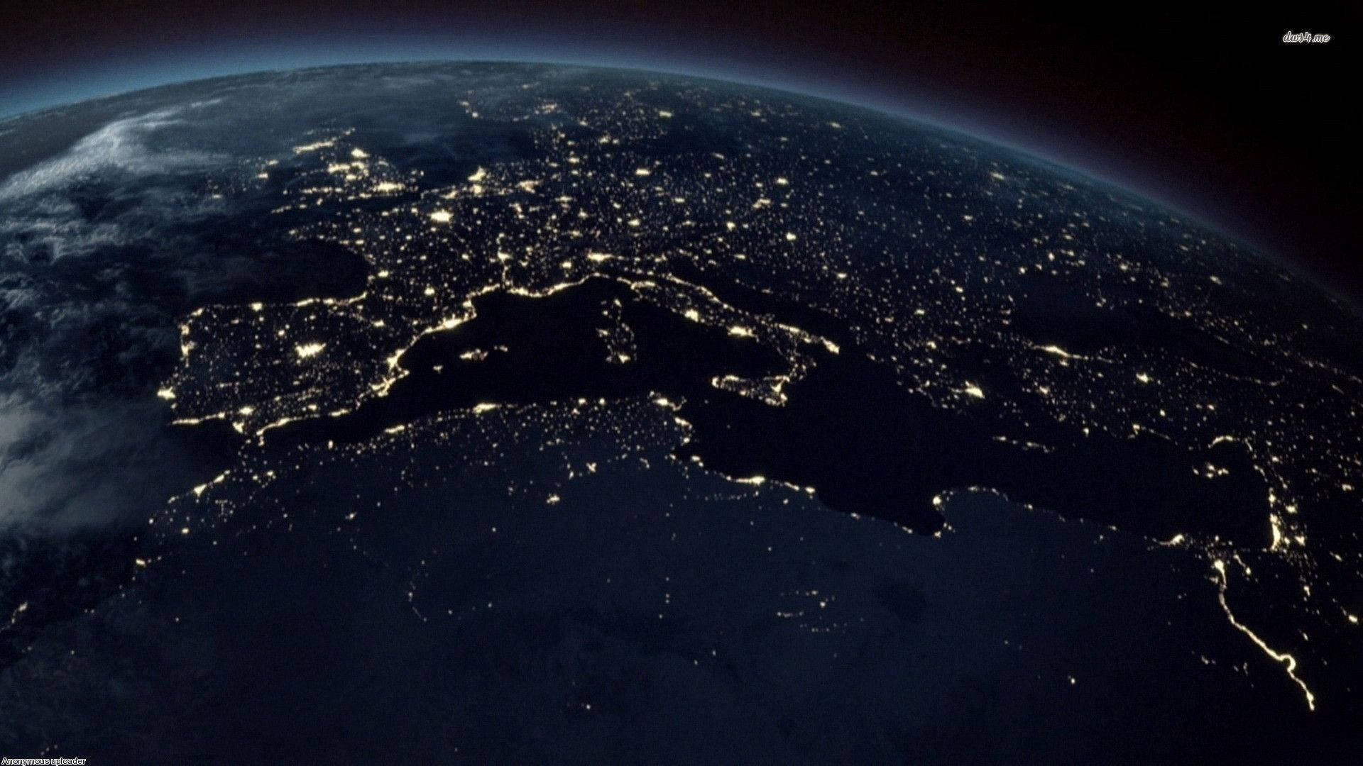 4k Earth Nights Lights Background