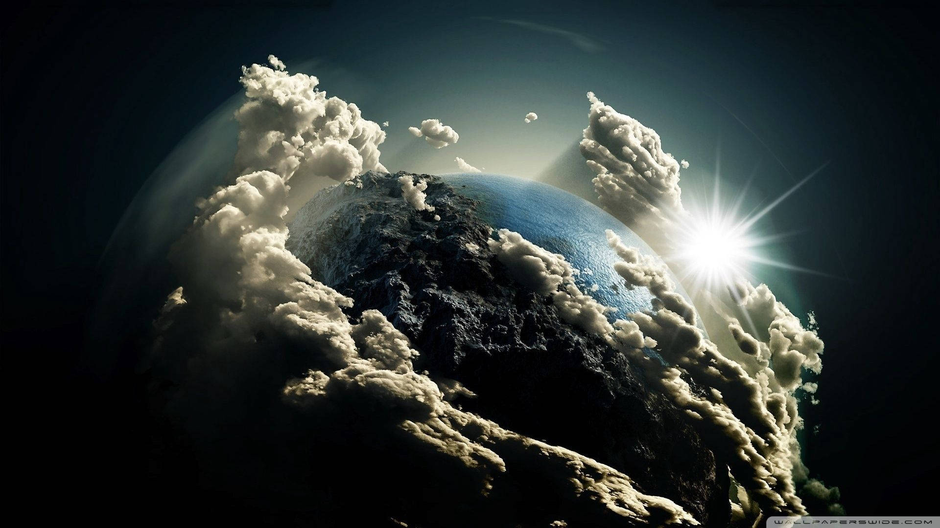 4k Earth Overcast Planet Background