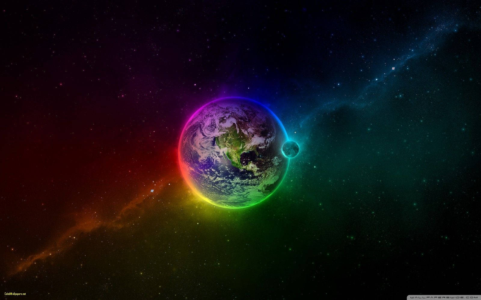 4k Earth Rainbow Color Background