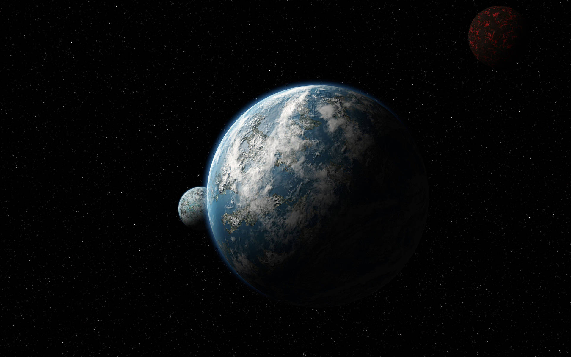 4k Earth Shadow Background