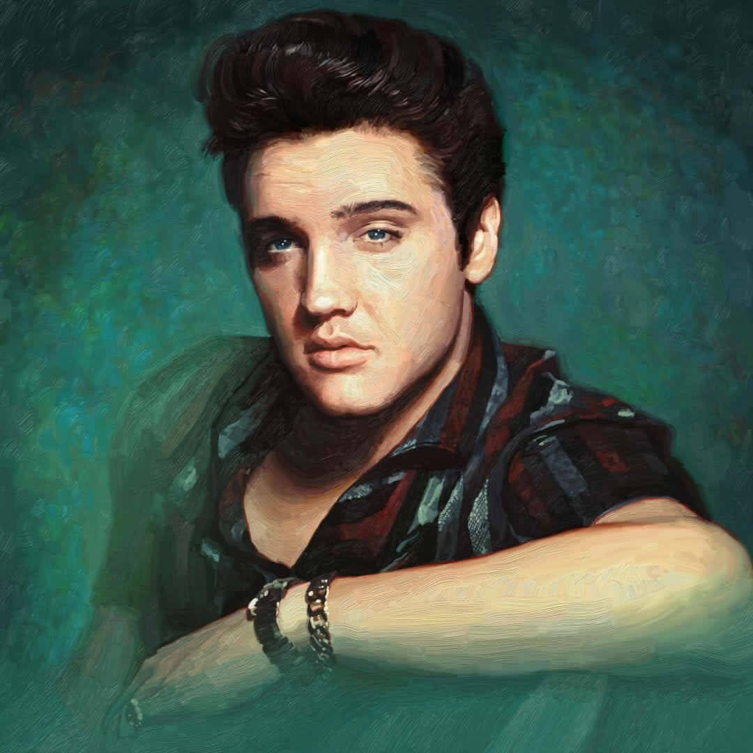 4k Elvis Resting Arm On Chair Background