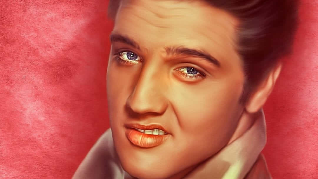 4k Elvis With A Pink Collar Background