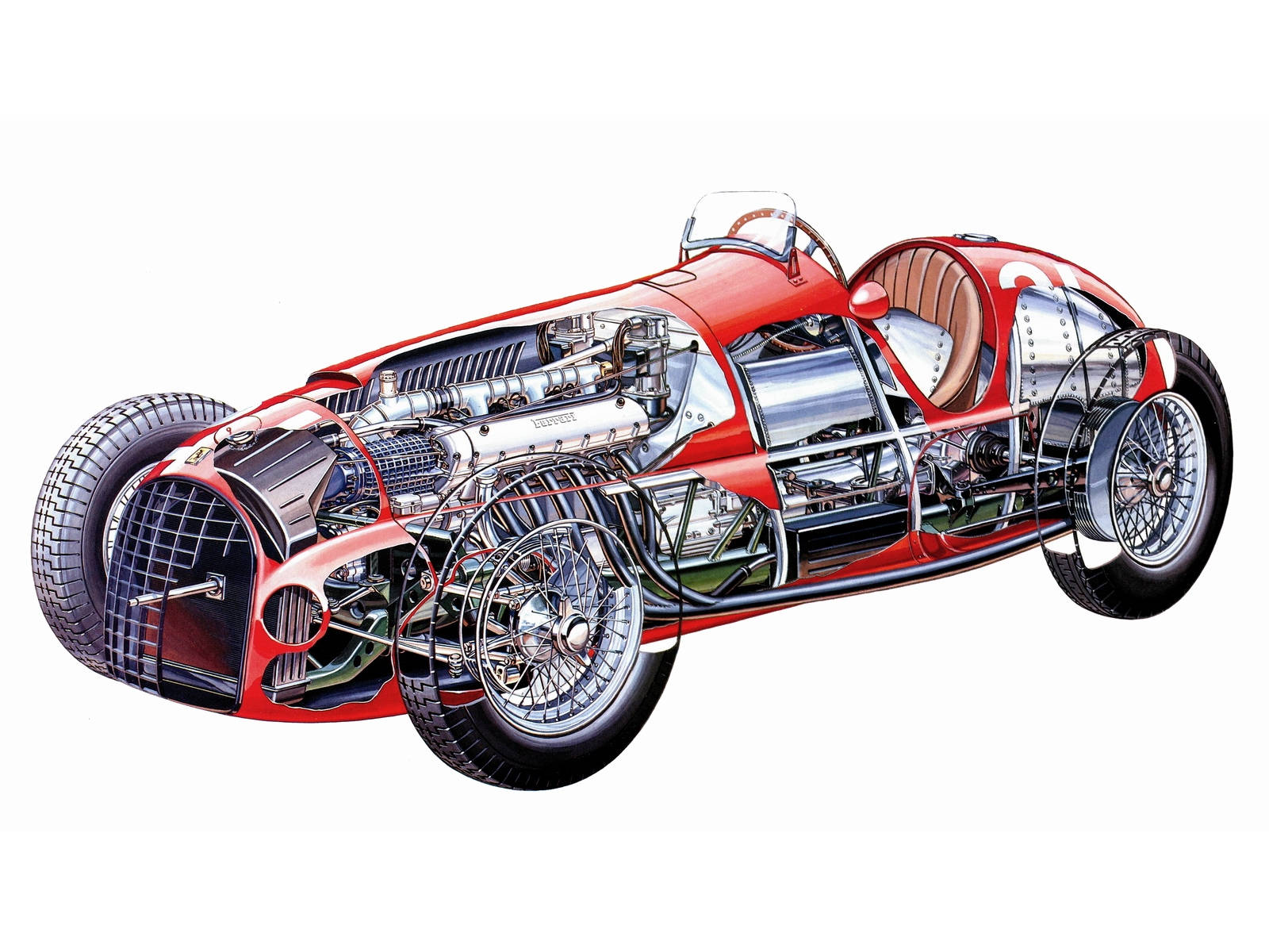 4k Ferrari 1950 F1 Diagram