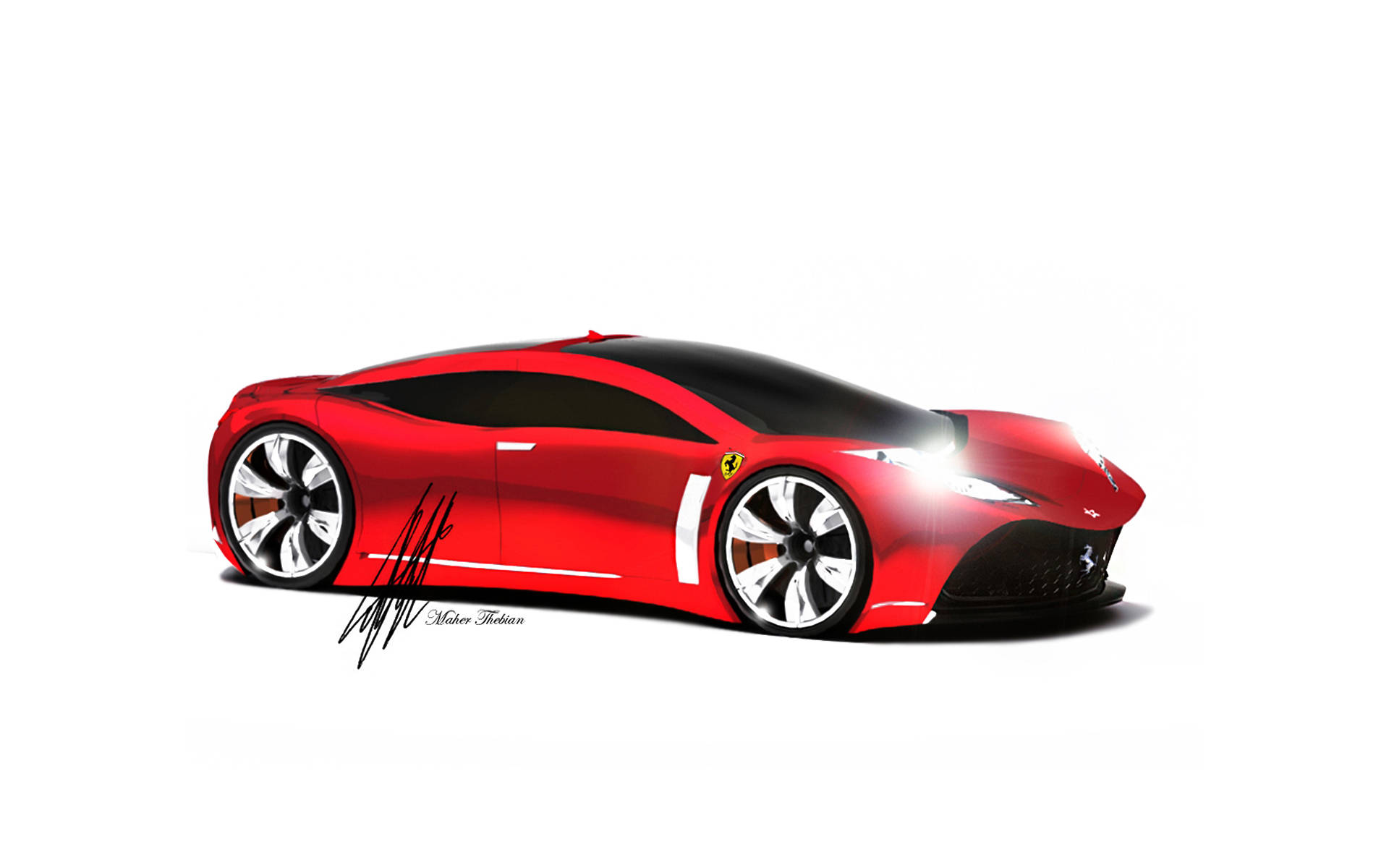 4k Ferrari Elegance Render Background