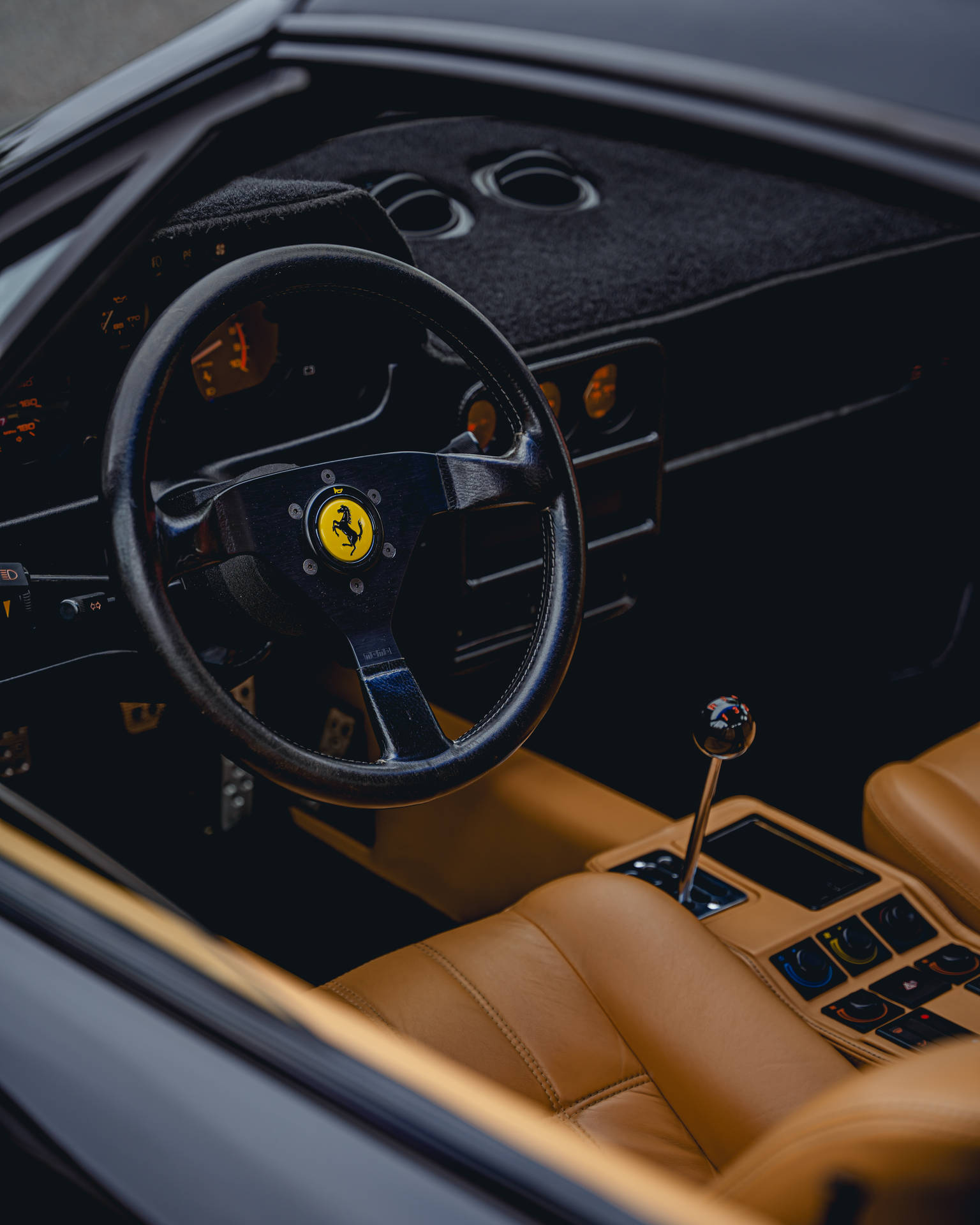 4k Ferrari Interior Close-up