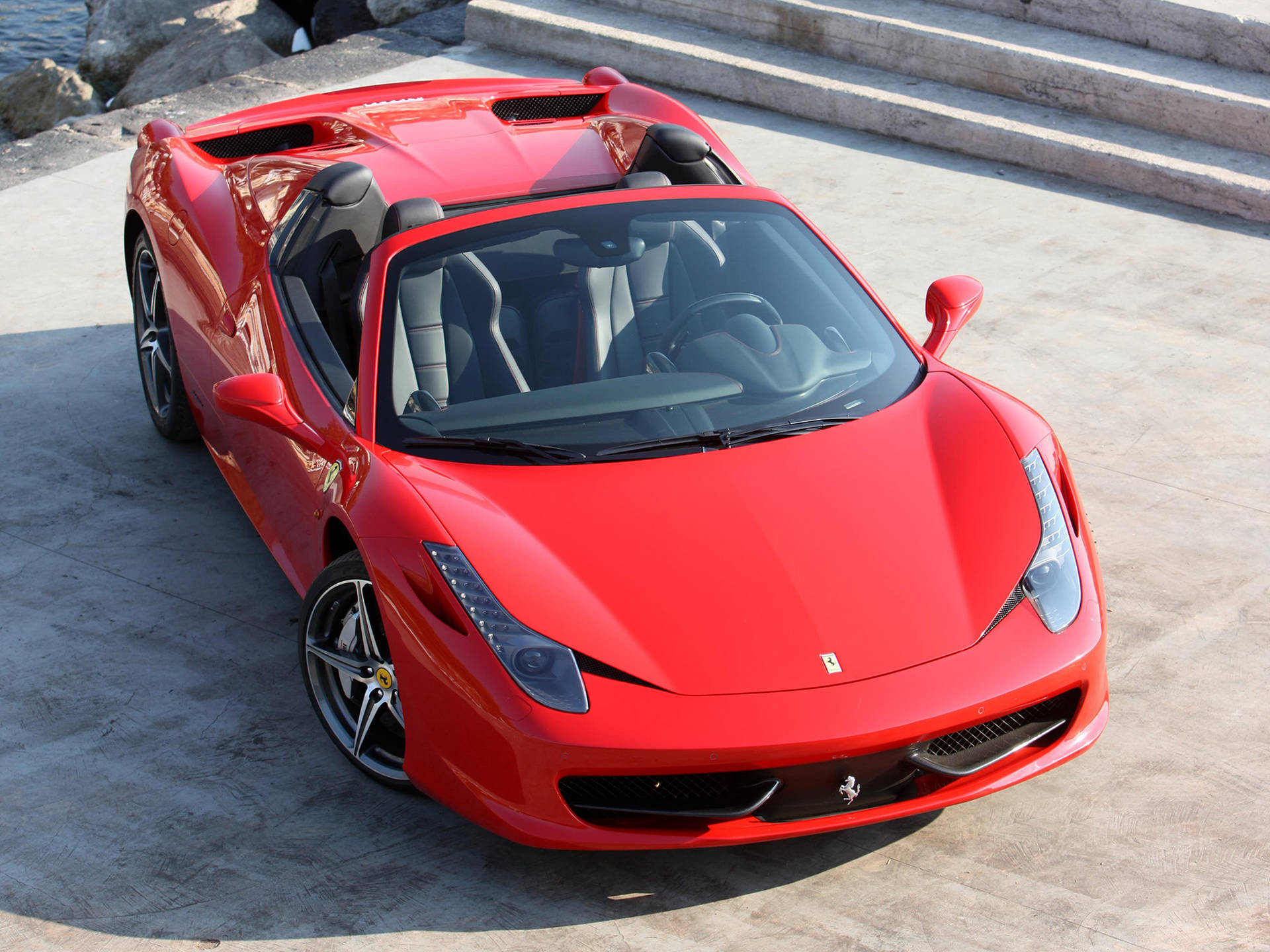 4k Ferrari Red Luxury Car
