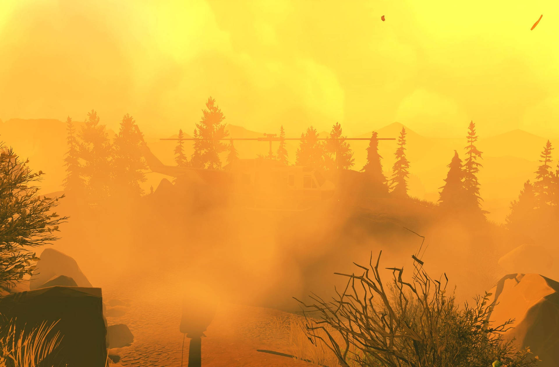 4k Firewatch Crashed Helicopter