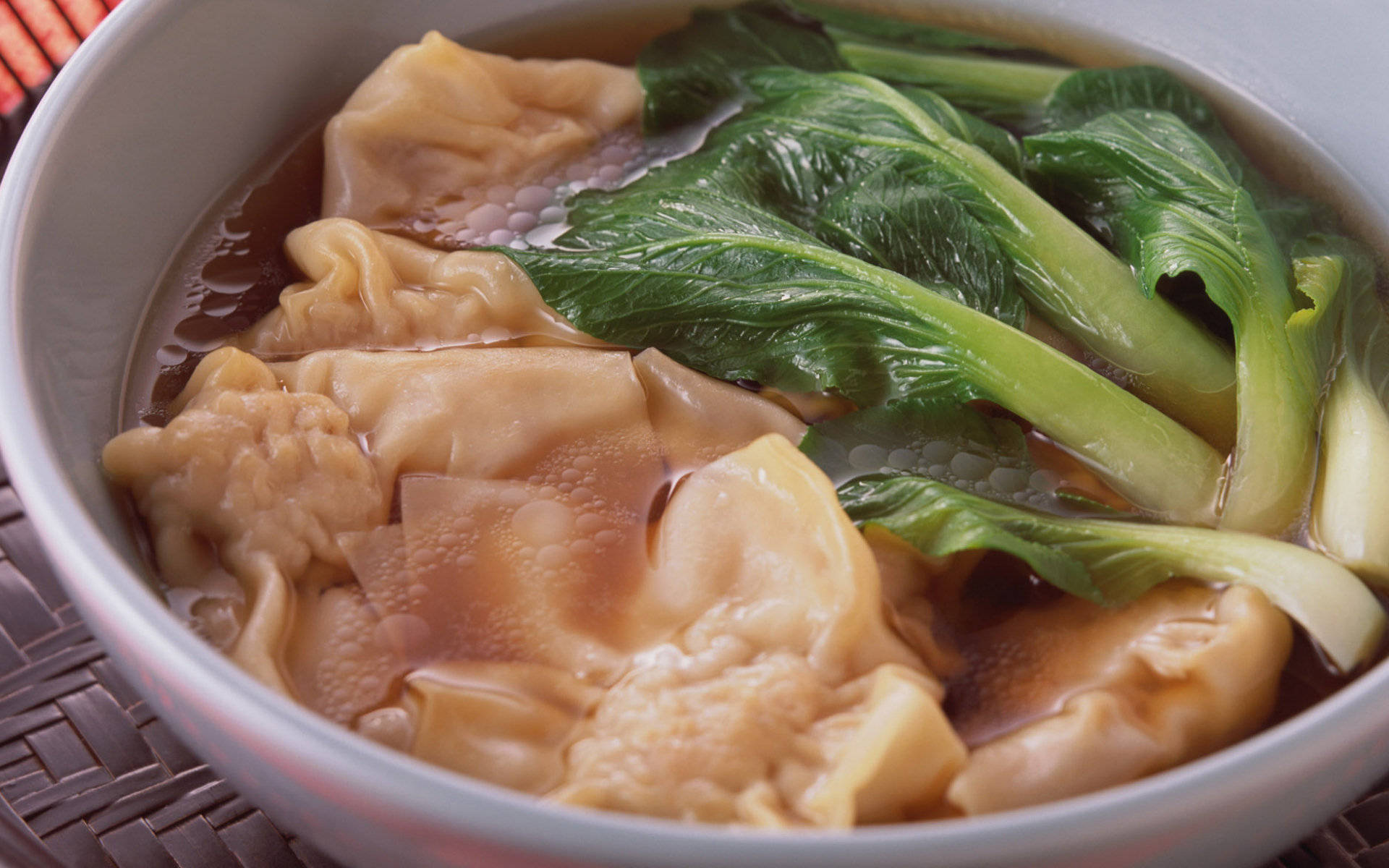 4k Food Dumpling Soup