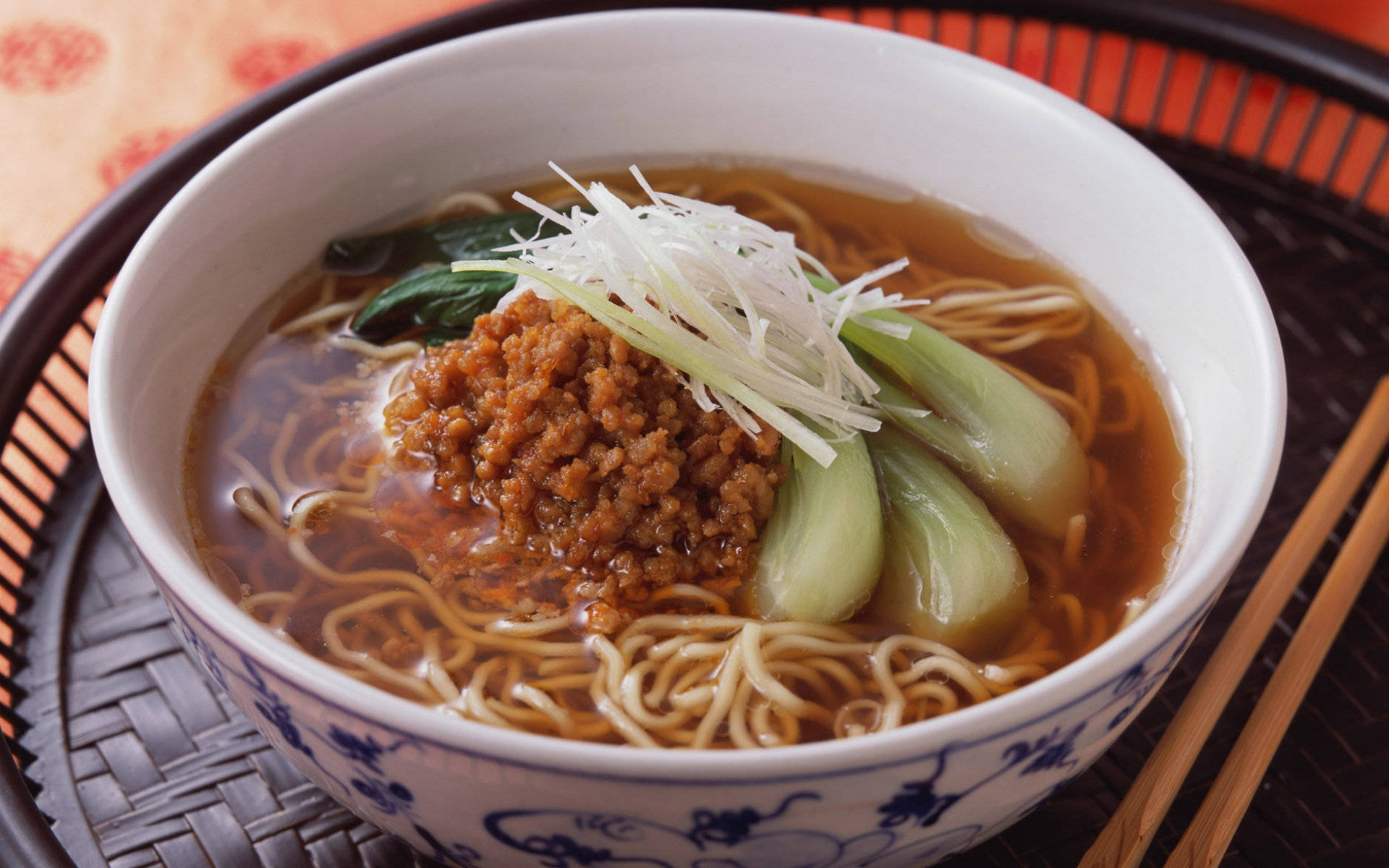 4k Food Noodle Soup Background