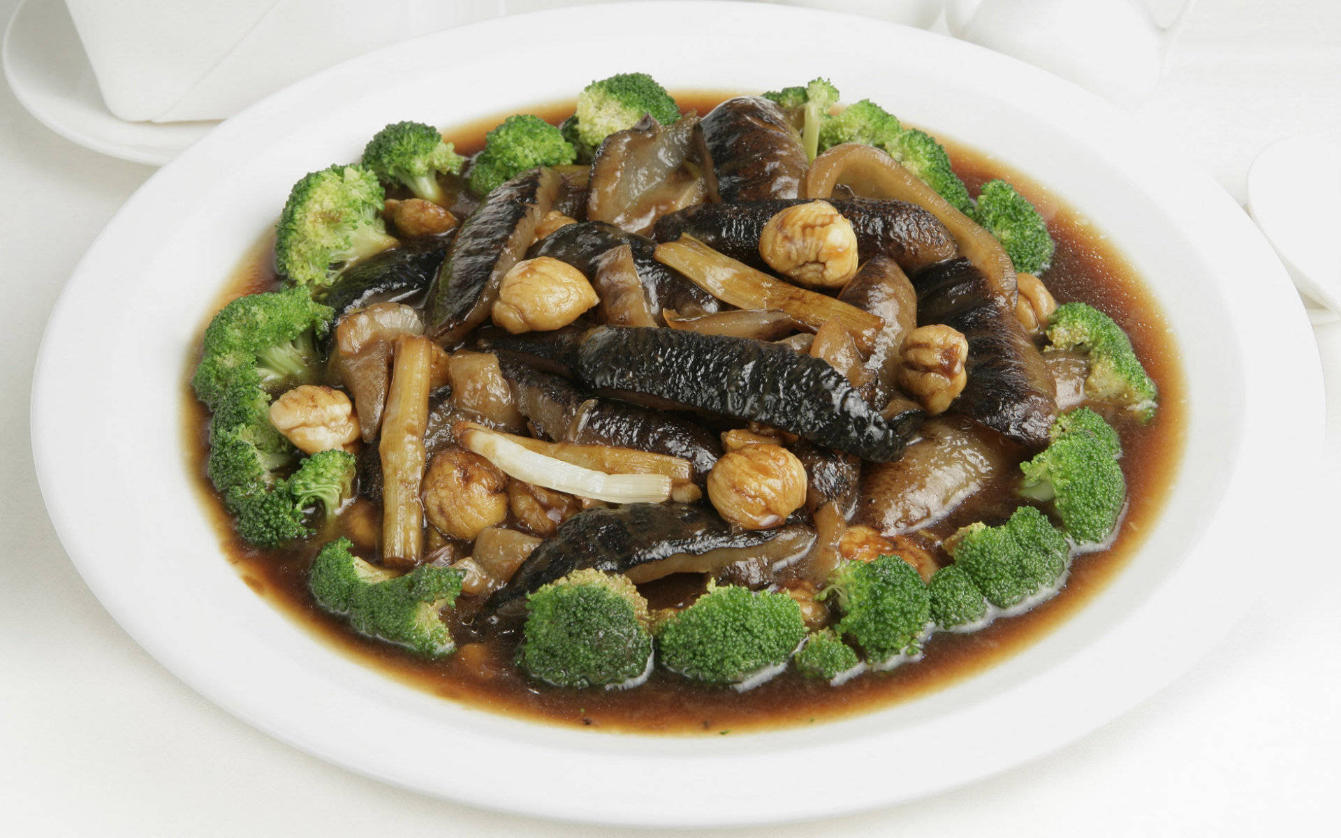 4k Food Shiitake Mushroom And Broccoli